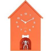 Wandklok Dog House - Oranje - 24.9x9x27cm