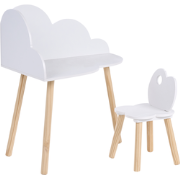CLOUDY - Kindertafel en stoel set - Wit - MDF