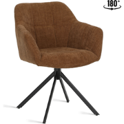 Eetkamerstoel Jesse - Stof Choco