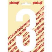 Plakcijfer Nobel 150mm wit 3