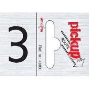 Route alulook 25 x 44 mm Sticker pick up cijfer 3