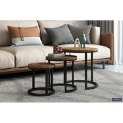 Side table 'Plano' 3-delig Mango hout