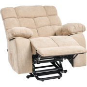 ARES - Relaxfauteuil elektrisch - Beige - Stof