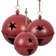 Clayre & Eef Kerstdecoratie Beeld Kerstbal Ø 60 / Ø 50 / Ø 40 cm Rood ...