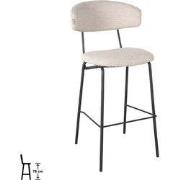 LABEL51 Barkruk Zack - Naturel - Boucle - Zithoogte 78 - set van 2