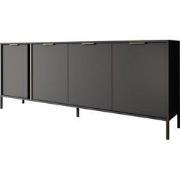 Meubella - Dressoir Loren - Antraciet - 203 cm