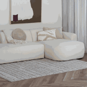 Scandinavisch vloerkleed Malin zand Beige - Polyester