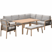 Garden Impressions San Capri lounge dining set 7-delig rechts - light ...