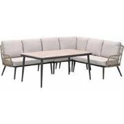 Garden Impressions Kalibo hoek lounge dining set R 4-delig - donker gr...