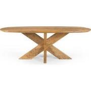 Benoa Salontafel Deens Ovaal Runa met Houten Onderstel 130