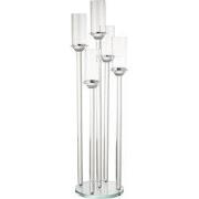 J-Line - Kaarshouder 5 Groot Glas Transparant - 30x30x100cm