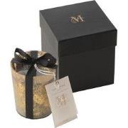 J-Line - Geurkaars M-chic Glas Goud/zwart Small-48u - 10x10x11.5cm