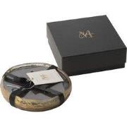 J-Line - Geurkaars M-chic Glas Goud/zwart Medium-20u - 19x19x4.5cm