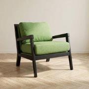 Industriële fauteuil Morris stof groen