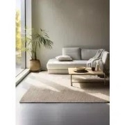 Jute Wol Katoen vloerkleed - Dhaka Naturel - 80 X 150 CM