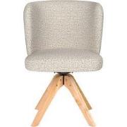 Eetkamerstoel Off White/Naturel - Draaibaar - Stan