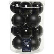 Baubles glass shiny, matt mix dia. 8,00 cm black(12)