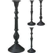 Kandelaar 29 cm zwart 4ass