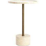 Light&living Bijzettafel Ø37x49 cm CIVITA travertin zand+donker brn-br...