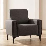Moderne fauteuil donkergrijs stof Horizon