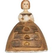 Clayre & Eef Decoratie Beeld Vrouw 16x11x20 cm Bruin Kunststof