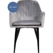 QUVIO Stoel - Benito - Antraciet - 8 stuks