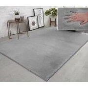 Fluffy vloerkleed - Effen Hoogpolig Super Zacht - Lichtgrijs / Zilver ...