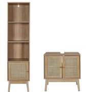 Badkamermeubel-set Bali - Combinatieset Wastafelonderkast + Kolomkast ...