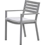 Oklahoma aluminium dining tuinstoel - taupe - valley sand
