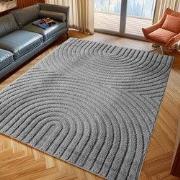 Japandi ART - Scandinavisch Vloerkleed - Laagpolig Effen - Grijs- 200x...