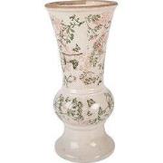 Clayre & Eef Vaas Ø 13x26 cm Beige Keramiek