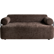 ELVA - Tweezitsbank - Donkerbruin - Stof