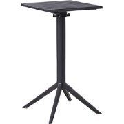 LEMNOS - Tuintafel - Zwart - Synthetisch materiaal