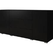 Meubella - Dressoir Bonzo - Mat Zwart - 150 cm