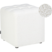 KANSAS  - Voetenbank - Wit - 38 cm - Bouclé