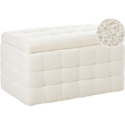 MICHIGAN - Ottomaan - Gebroken wit - Bouclé