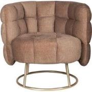 PTMD - Fauteuil Fluffy - Goud - 89x77x79cm