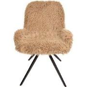 PTMD - Eetkamerstoel Leander - Bruin - 58x53.5x83.5cm