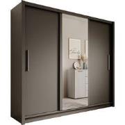 Meubella - Blue - Kledingkast schuifdeuren - Antraciet - 248x62x215cm