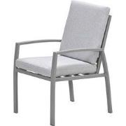 Vasano aluminium dining tuinstoel - taupe