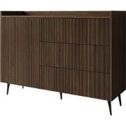 Meubella - Asty - Dressoir - Donker eiken - 126x41x92 cm