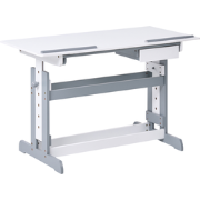 NANNUP - Handmatig verstelbaar bureau - Wit - MDF