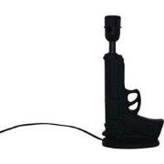 Zwarte Pistool Lamp incl zwarte lak kap-30x46cm-Keramiek-Zwart-Housevi...