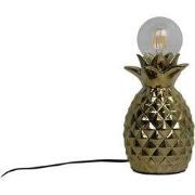 Ananas Lamp-12x20cm-Incl. gloeilamp-Keramiek-Goud-Housevitamin