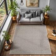 Laagpolig vloerkleed - Gevlochten - Handgeweven Look - Bruin - 280x370...