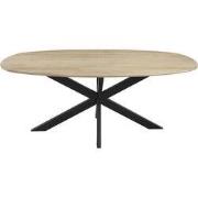 QUVIO Eettafel Sofia–  Deens ovaal – 180x90 cm – Kruispoot – Naturel V...