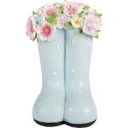 Clayre & Eef Decoratie Beeld Laars 20x18x26 cm Blauw Kunststof