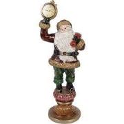 Clayre & Eef Kerstdecoratie Beeld Kerstman 15x13x39 cm Rood Kunststof