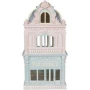 Clayre & Eef Decoratie Beeld Huis 19x15x38 cm Blauw Kunststof