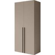 Meubella - Whenua - Kledingkast met 2 deuren - Beige - 100x55x216 cm